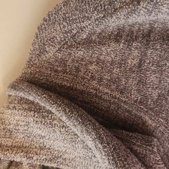 Barefoot Dreams CozyChic Funnel Neck Pullover Graphite Stone One Size Plus - Picture 10 of 10